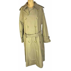 Burberrys London VTG Double Breasted  Designer Classic Beige Trench Coat Sz 50